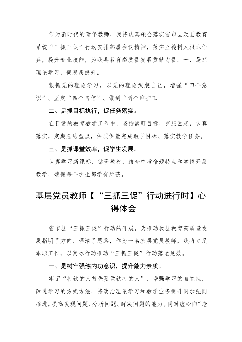 教师学习【“三抓三促”行动进行时】心得体会范文3篇精选.docx_第3页