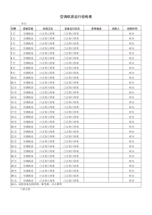 空调机房运行巡检表.docx