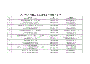 2023年河南省工程建设地方标准复审清单.docx