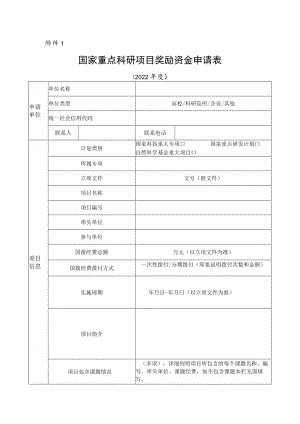 国家重点科研项目奖励资金申请表.docx