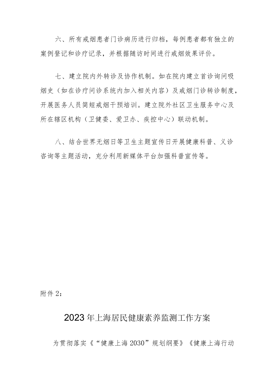 戒烟门诊建设标准和工作要求、2023年上海居民、国家健康素养监测工作方案、中央对地方转移支付项目、绩效评价表、绩效评价报告.docx_第2页