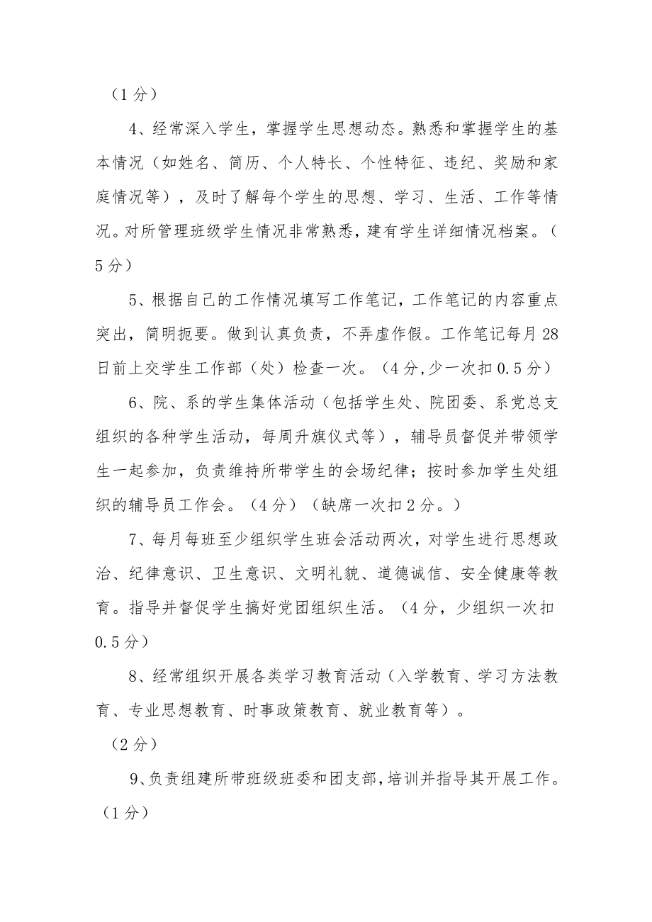 学院专职辅导员考核实施细则.docx_第2页