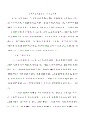 公安严格规范公正文明执法调研.docx