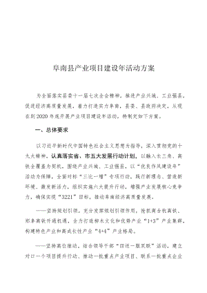 阜南县产业项目建设年活动方案.docx