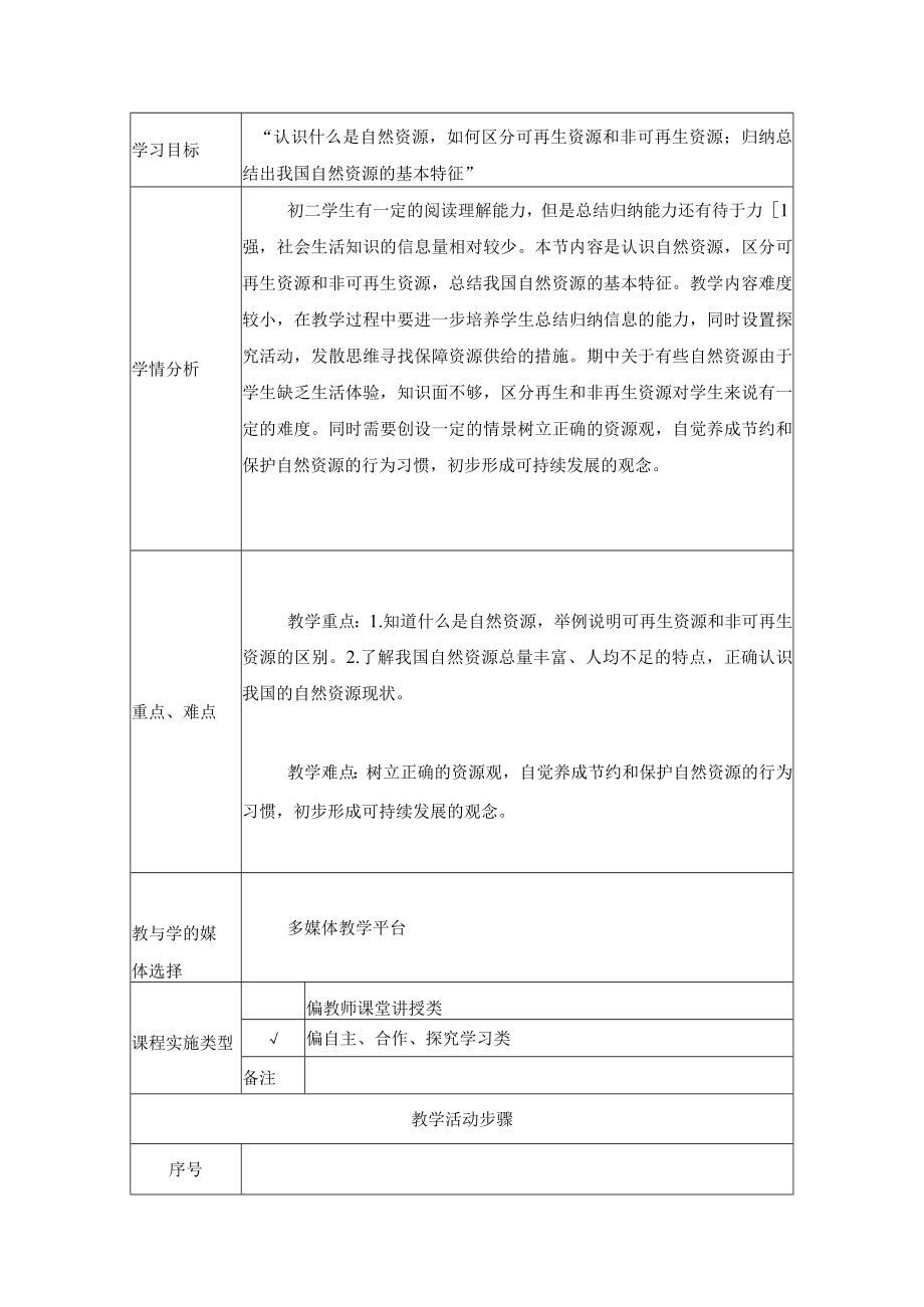 自然资源的基本特征 教学设计.docx_第2页