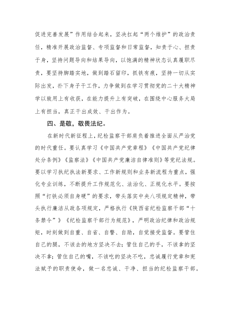 纪检监察干部学习党的二十大精神心得体会范文.docx_第3页