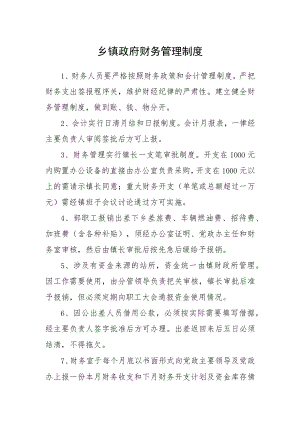 乡镇政府财务管理制度.docx