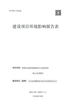 项目h2xitq建设项目环境影响报告表.docx