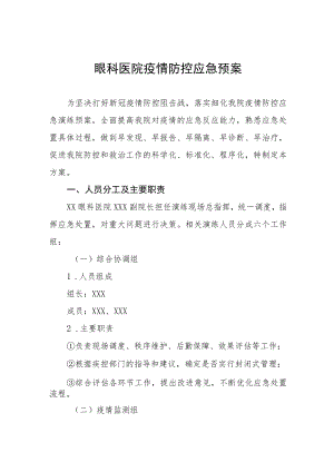 眼科医院疫情防控应急预案.docx