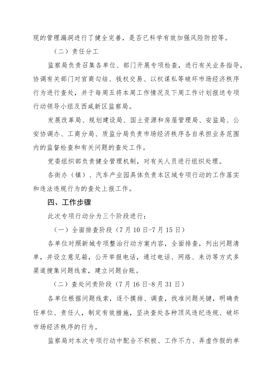 陕西省西咸新区秦汉新城严厉打击破坏市场经济秩序行为专项行动方案.docx_第3页