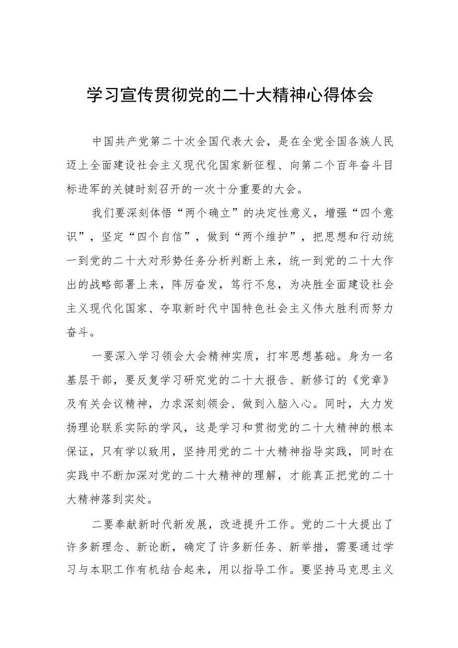 公安干警学习党的二十大精神心得体会八篇.docx_第1页