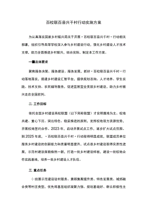 百校联百县兴千村行动实施方案.docx