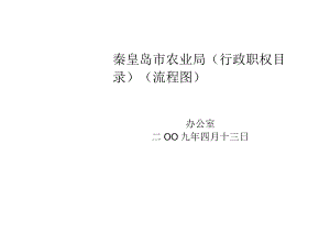 秦皇岛市农业局行政职权目录.docx