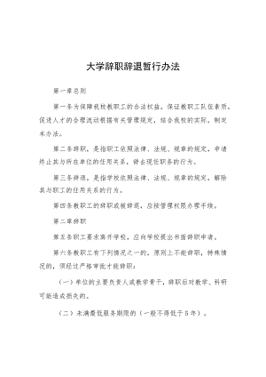 大学辞职辞退暂行办法.docx