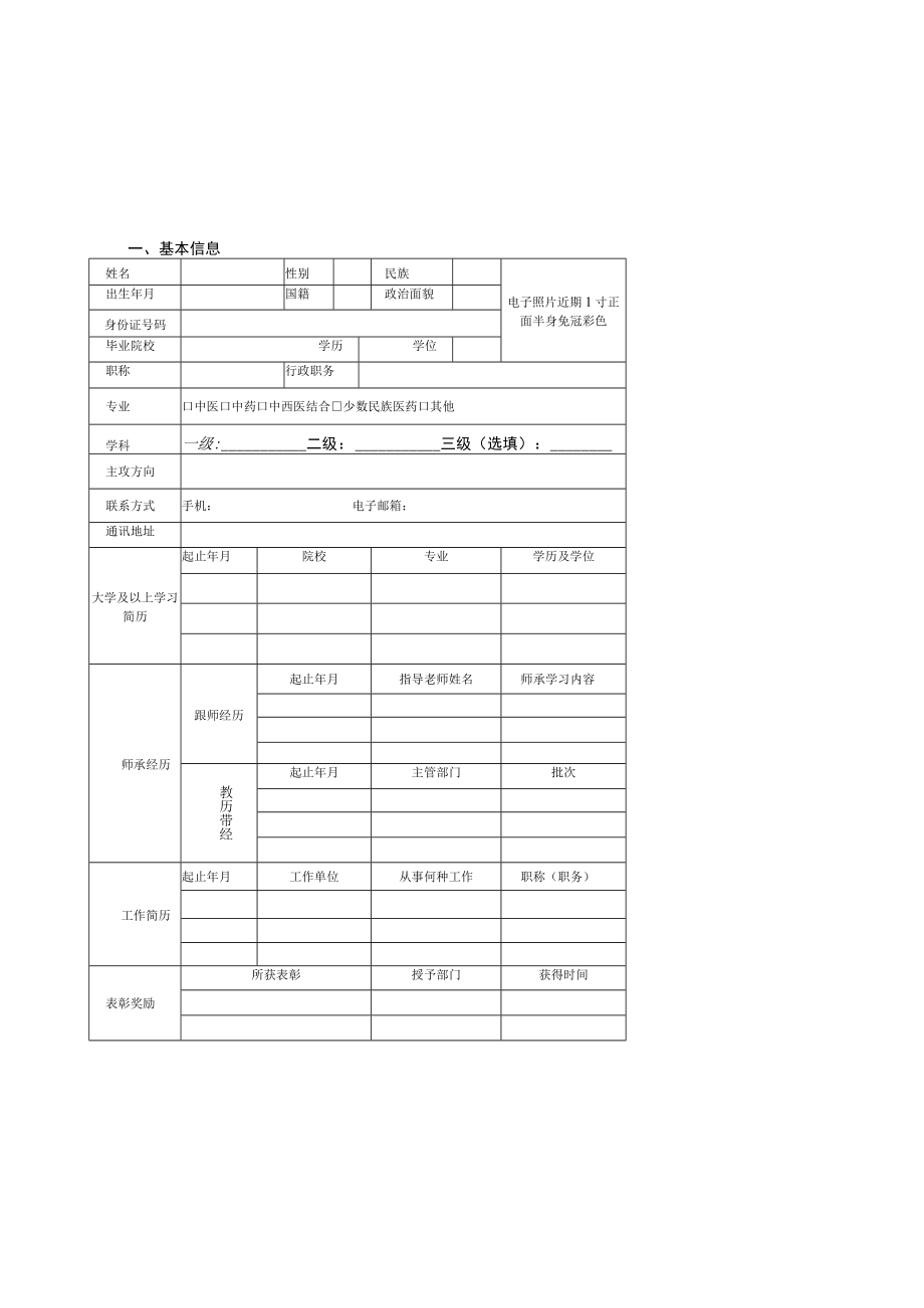 湖南省中医药领军人才、学科带头人和骨干人才培养对象申报表.docx_第3页