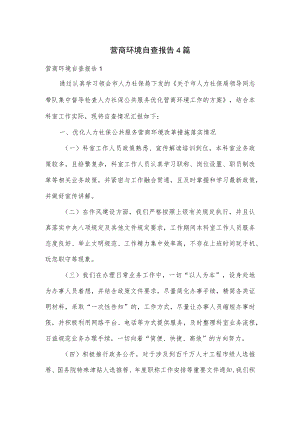 营商环境自查报告4篇.docx