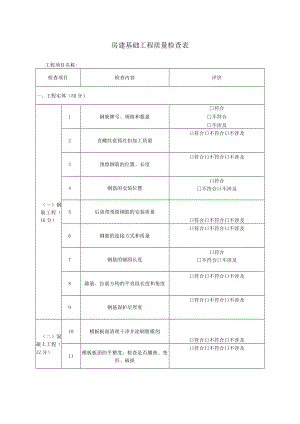 房建基础工程质量检查表.docx