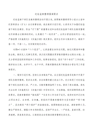 纪检监察整顿强调要求.docx