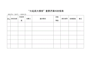 “大起底大摸排”重要矛盾纠纷报表.docx