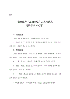 安全生产“三项岗位”人员考试点建设标准（试行）.docx