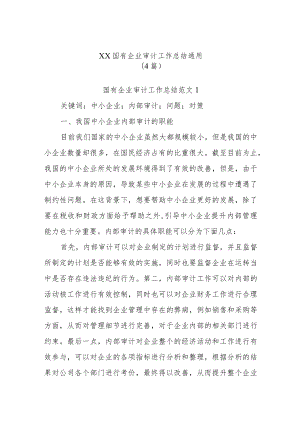 (4篇)XX国有企业审计工作总结通用.docx