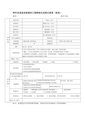 附件1-1 安溪县房屋建筑工程网格化巡查记录表（既有）.docx