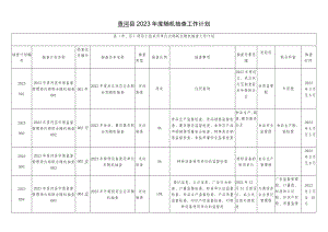 香河县2023年度随机抽查工作计划.docx