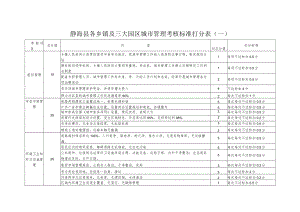 静海县各乡镇及三大园区城市管理考核标准打分表一.docx