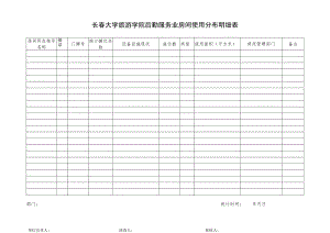 长春大学旅游学院后勤服务业房间使用分布明细表.docx