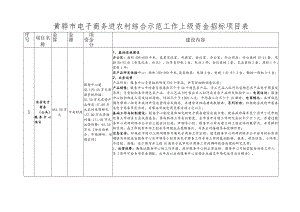 黄骅市电子商务进农村综合示范工作上级资金招标项目表.docx