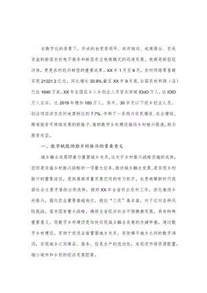 2023数字赋能助推乡村振兴经验材料.docx