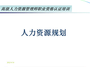 高级人力资源管理师《第一章人力资源规划》.ppt