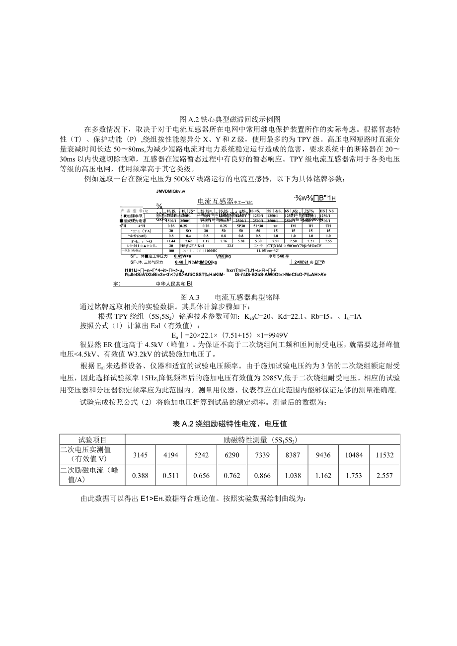 继电保护用电流互感器励磁特性试验实例、记录用表格.docx_第2页