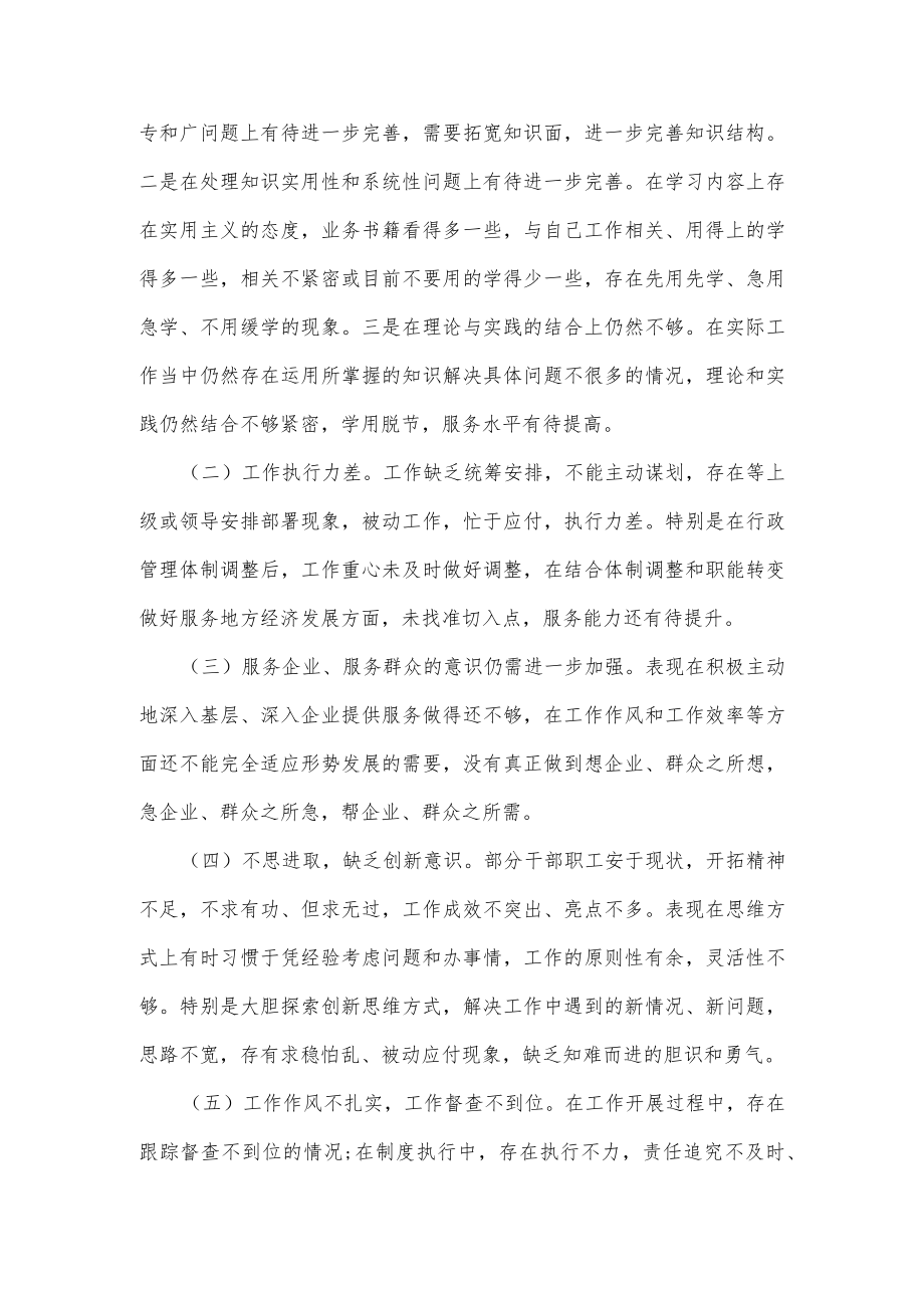 “不作为、慢作为、乱作为”问题专项整治自查报告.docx_第2页