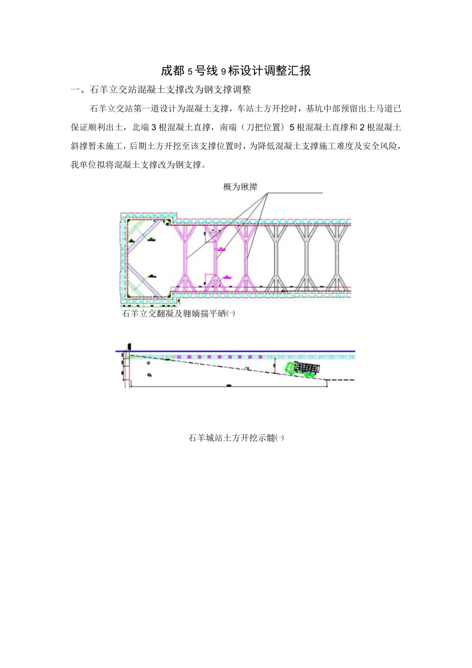 5号线9标石羊立交站混凝土支撑改为钢支撑调整.docx_第1页