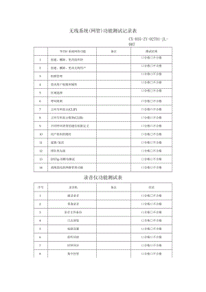 CX-035-ZY-02701-JL-007 无线系统（网管）功能测试记录表.docx