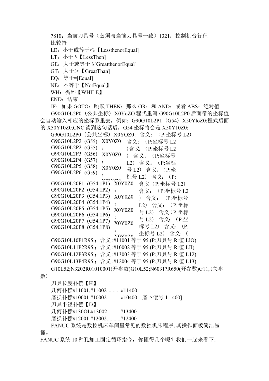 FANUC常用系统变量汇总+FANUC系统10种孔加工固定循环指令.docx_第3页