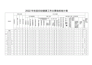 2022年攸县妇幼健康工作主要指标统计表.docx