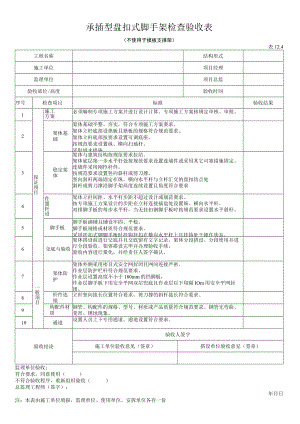 12.4 承插型盘扣式脚手架检查验收表.docx