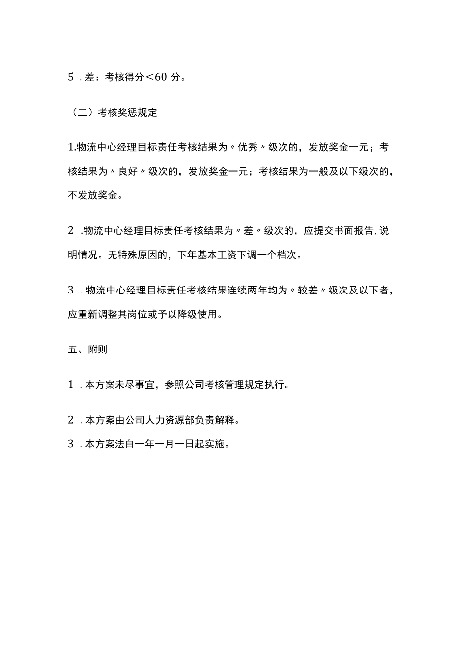 [全]物流中心经理目标责任考核方案.docx_第3页