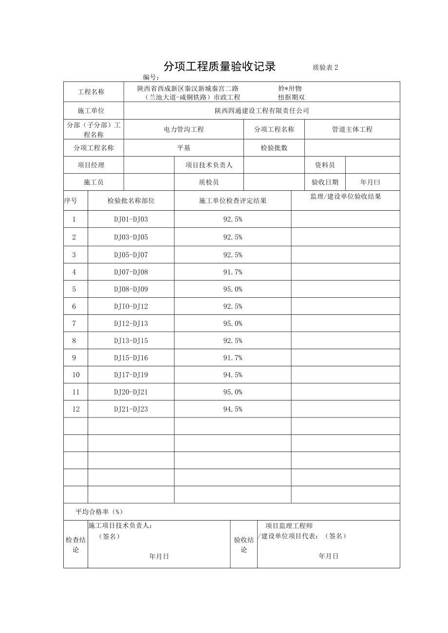 11、分项工程质量验收记录 平基.docx_第1页