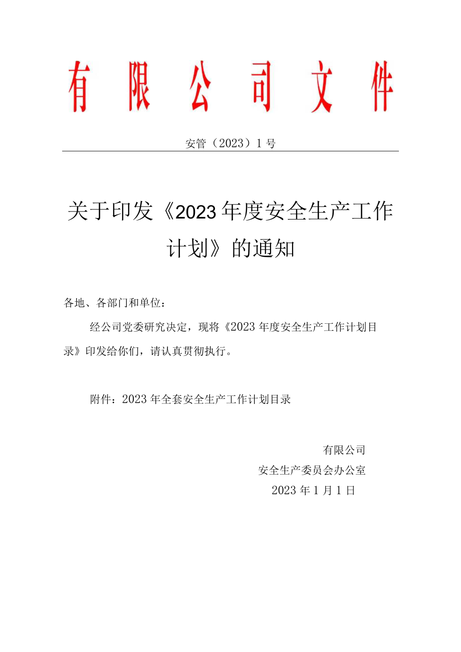 2023年度全套安全生产工作计划.docx_第2页