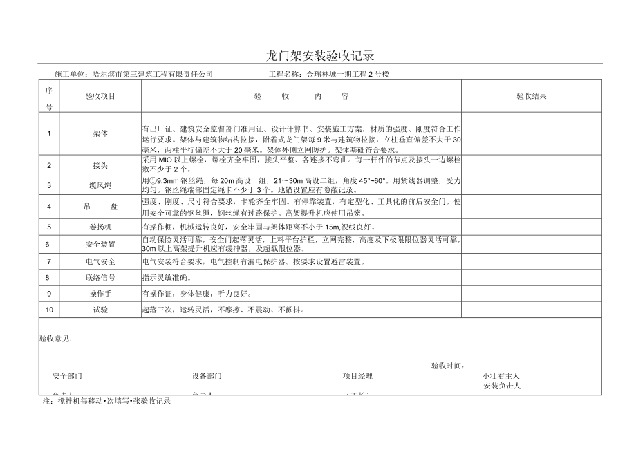 02龙门架安装验收记录.docx_第1页