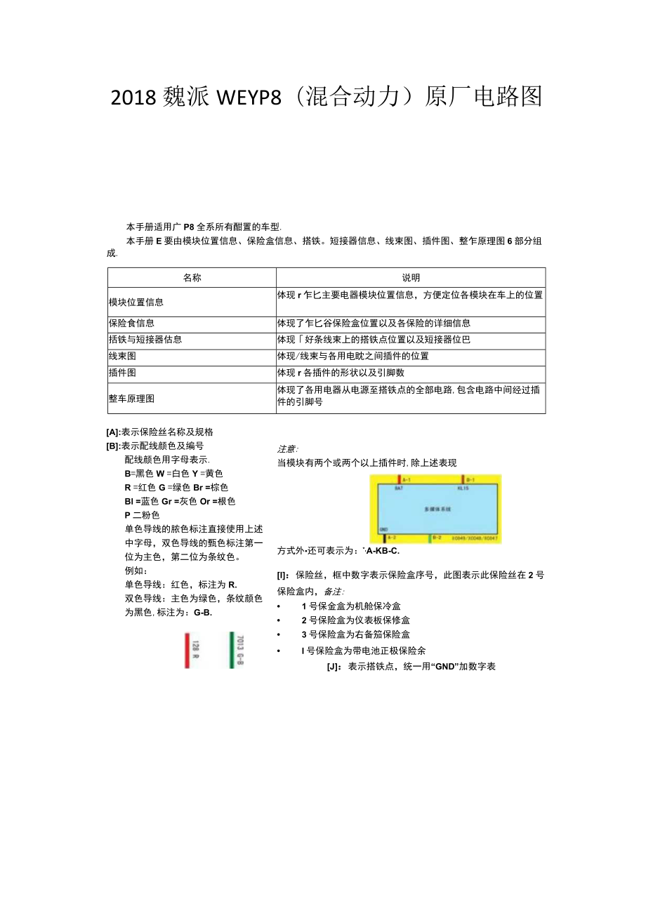 2018魏派WEY P8(混合动力）原厂电路图.docx_第1页