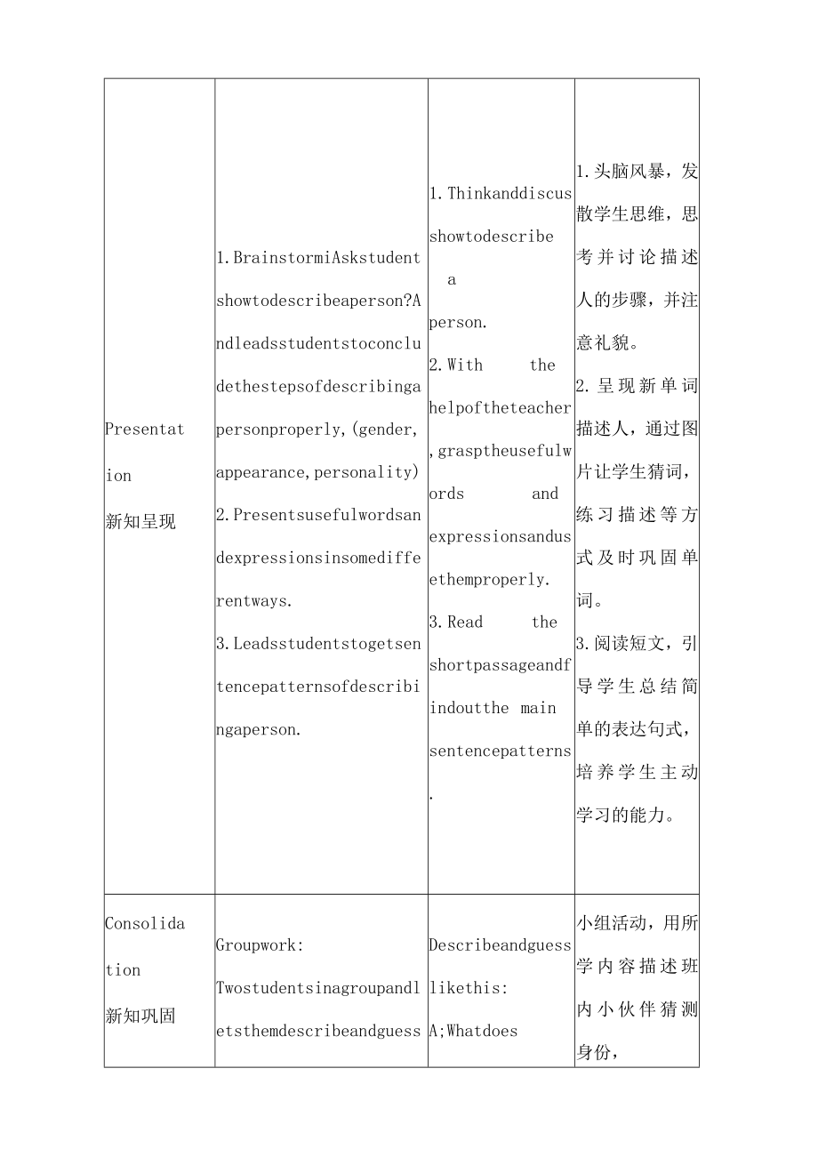 《Describing a person》【描述一个人】教学设计.docx_第3页