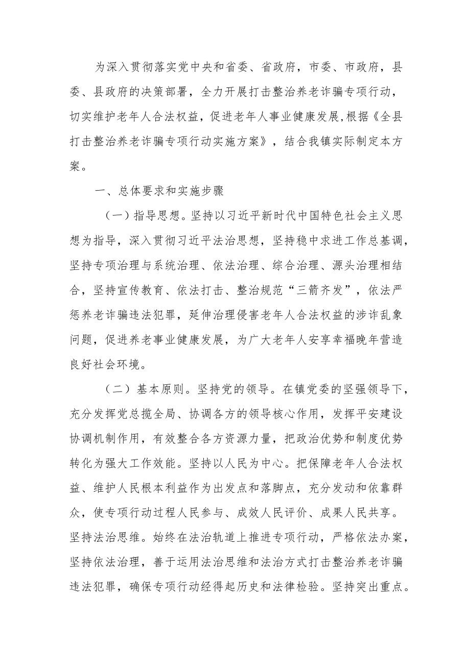 2023打击整治养老诈骗专项行动工作方案.docx_第1页