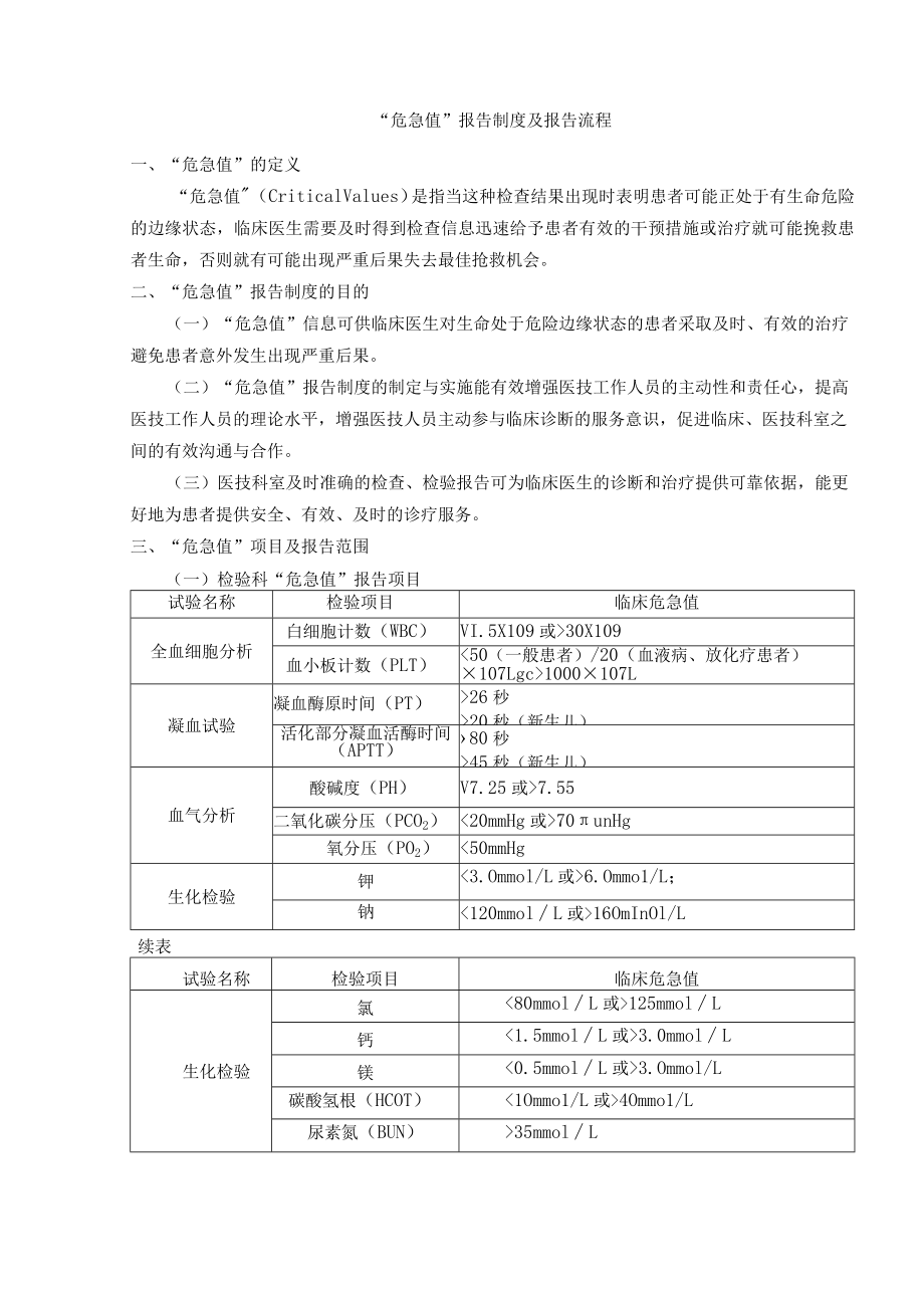 “危急值”报告制度及报告流程.docx_第1页