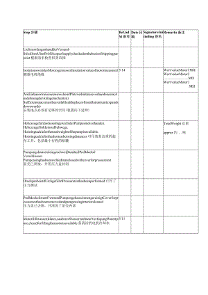 1.11 LUV Form 1_ 报告（KSB炉水循环泵安装前条件确认）.docx