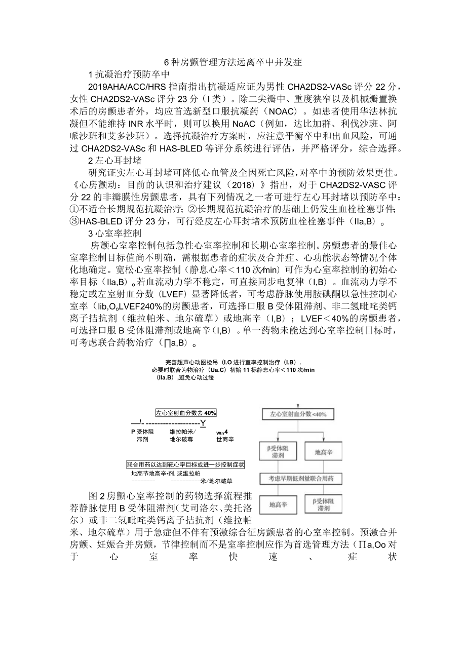 6种房颤管理方法远离卒中并发症（心房颤动与卒中预防）.docx_第1页