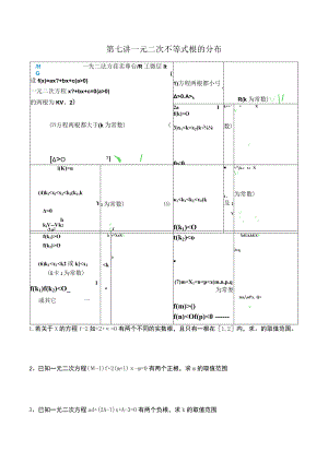 7一元二次不等式根的分布.docx